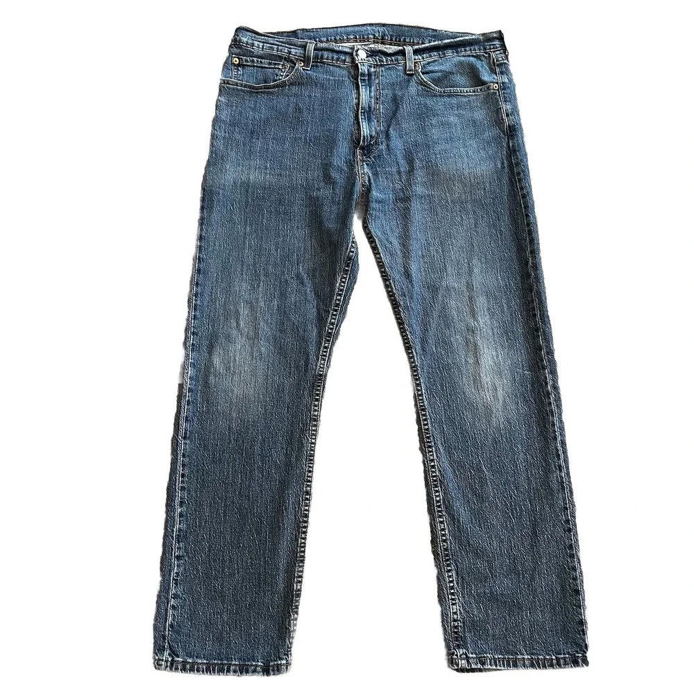 Levi's Jeans Mens Size 38x30 505 Straight Leg Medium Blue Wash Regular Fit Denim